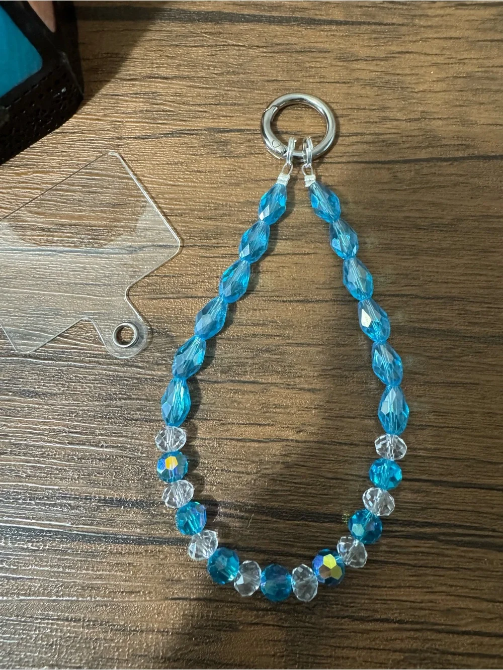 Bling Bling Crystal and Blue Phone/Key/Bag Chain #P1079
